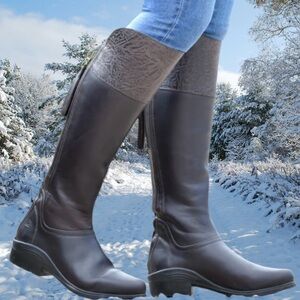 DUBLIN LADIES’ FEALE LEATHER EQUESTRIAN LIFESTYLE BOOTS SZ 7.5W DARK BROWN